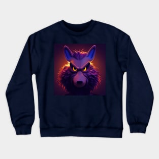 Wolf Cartoon Crewneck Sweatshirt